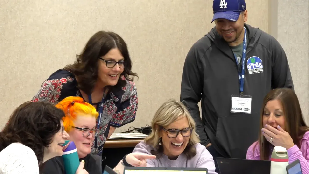 Training video production for a Michigan organization: group workshop captured on camera